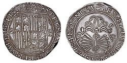 Ocho reales de plata 1497
