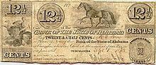 Banco de Alabama, Tuscaloosa, firmado a mano el 1 de septiembre de&nbsp;1838.